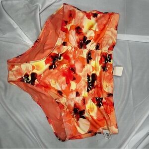 Torrid Orange Floral Bikini Bottom